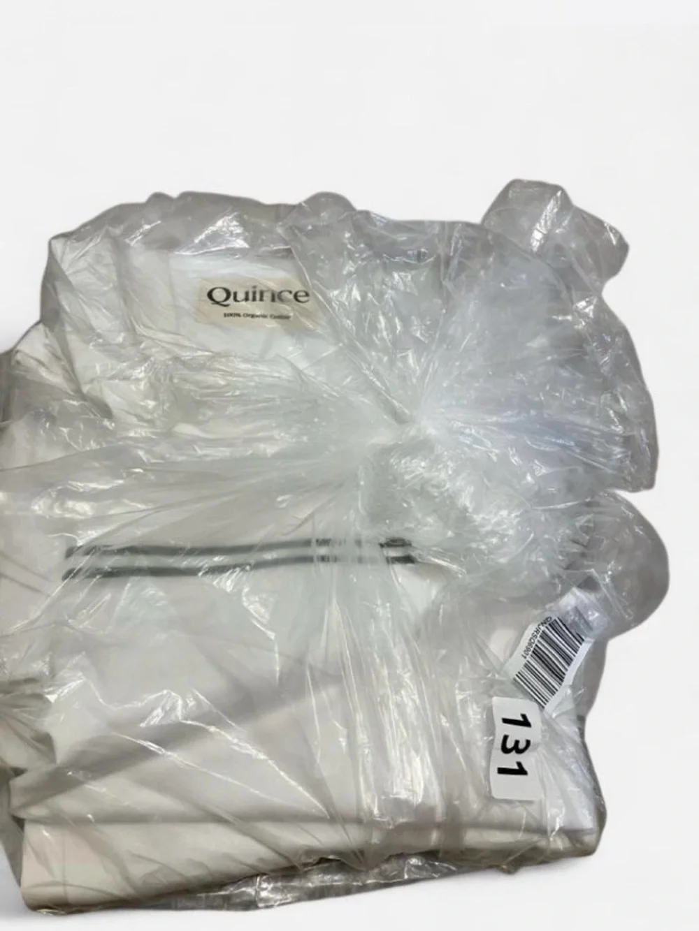 Quince Organic Cotton Crisp Percale Embellished Deluxe Bedding Bundle Queen